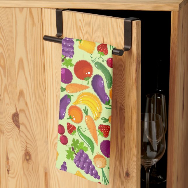 Fruit and Veggies Kitchen Towels (Thirds Fold)