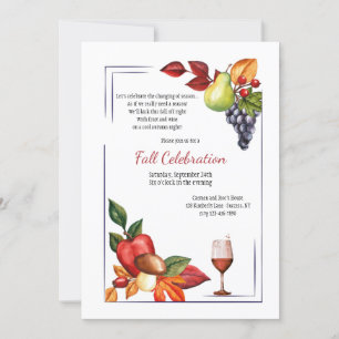 Fruit and Wine Party Invitation