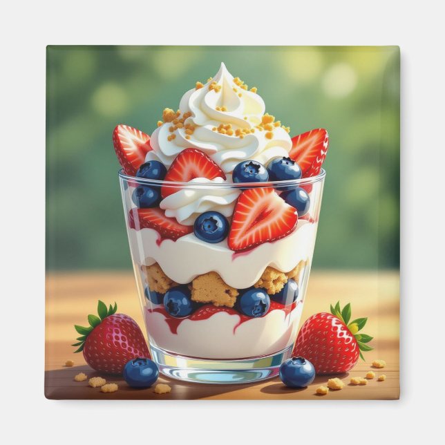 Fruit and Yogurt Parfait Magnet (Front)