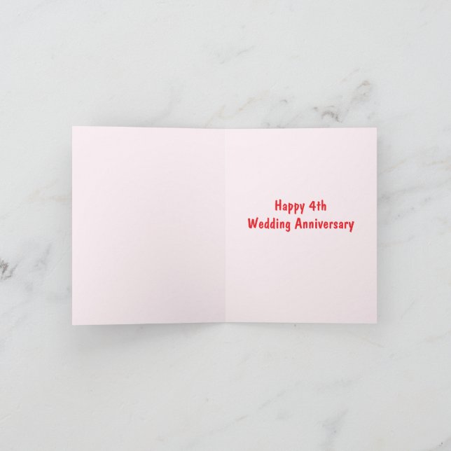 Fruit Anniversary 4th wedding card  (Inside)