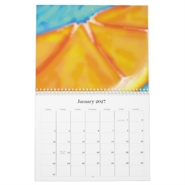 Fruit Art Calendar (Jan 2027)