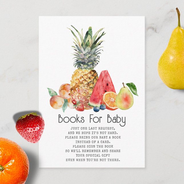 Fruit Baby Shower Book Request Enclosure Card (Creator Uploaded)
