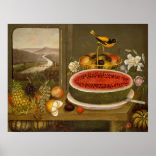 Fruit & Baltimore Oriole - Wagguno Fine Art Poster