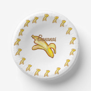 Fruit Bananas Banana Paper Plate
