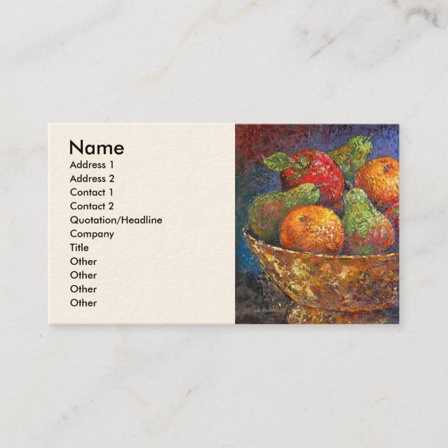 Fruit Basket Painting Art - Multi Business Card (Front)