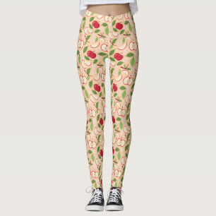 Fruit Basket Pattern Collection - Apples Leggings