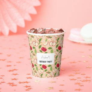 Fruit Basket Pattern Collection - Apples Paper Cups