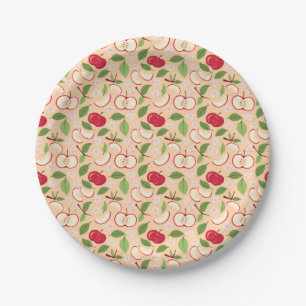 Fruit Basket Pattern Collection - Apples Paper Plate