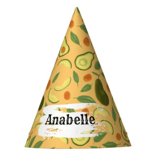 Fruit Basket Pattern Collection - Avocado Party Hat