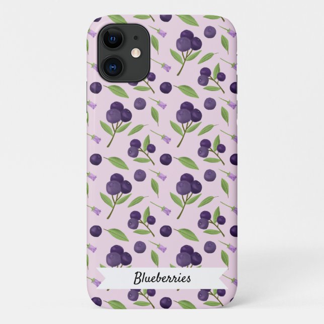 Fruit Basket Pattern Collection - Blueberries Case-Mate iPhone Case (Back)
