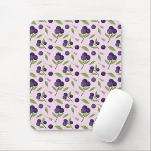 Fruit Basket Pattern Collection - Blueberries Mouse Mat