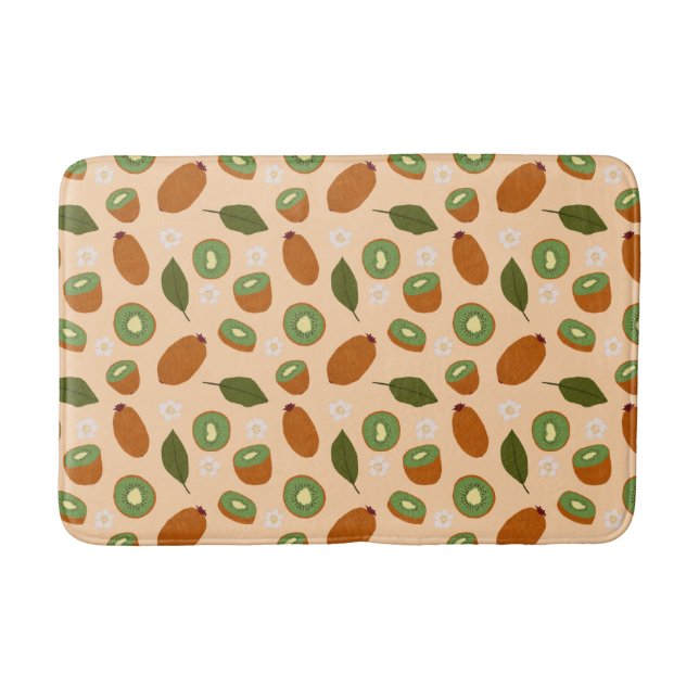 Fruit Basket Pattern Collection - Kiwi Bath Mat (Front)