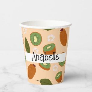 Fruit Basket Pattern Collection - Kiwi Paper Cups