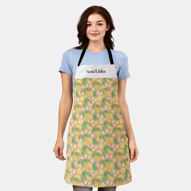 Fruit Basket Pattern Collection - Lemon Apron (Worn)