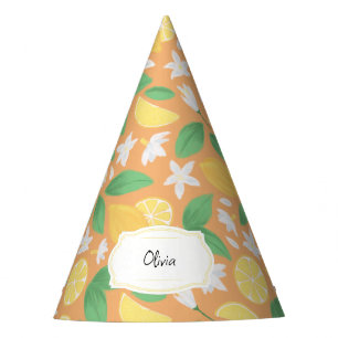 Fruit Basket Pattern Collection - Lemon Party Hat