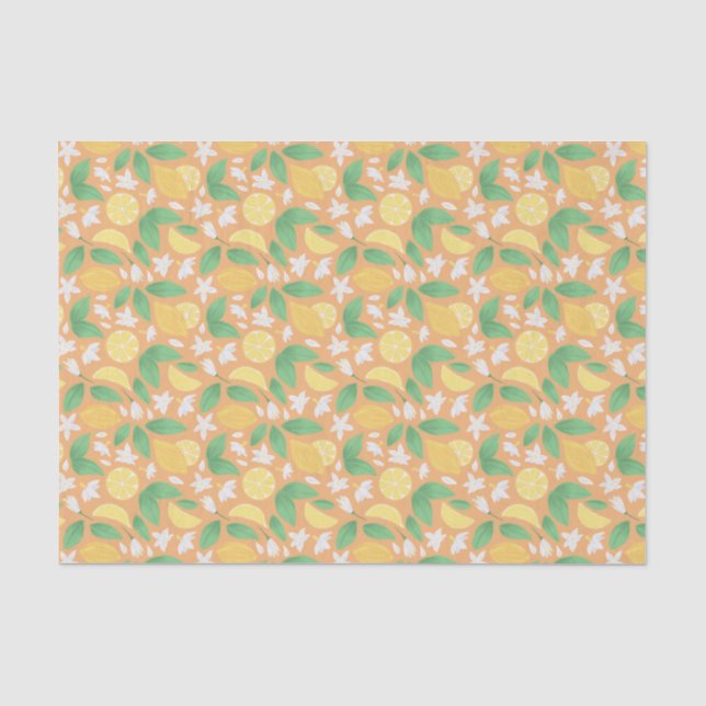 Fruit Basket Pattern Collection - Lemon Tissue Paper (Front)