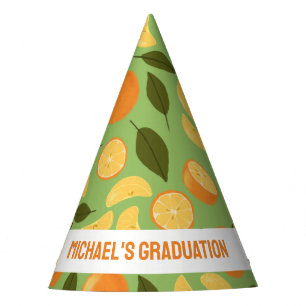 Fruit Basket Pattern Collection - Oranges Party Hat