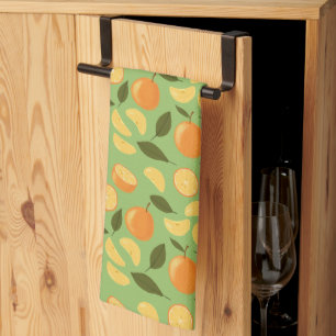 Fruit Basket Pattern Collection - Oranges Tea Towel