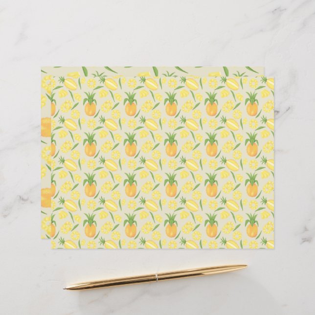 Fruit Basket Pattern Collection - Pineapples (Front/Back In Situ)
