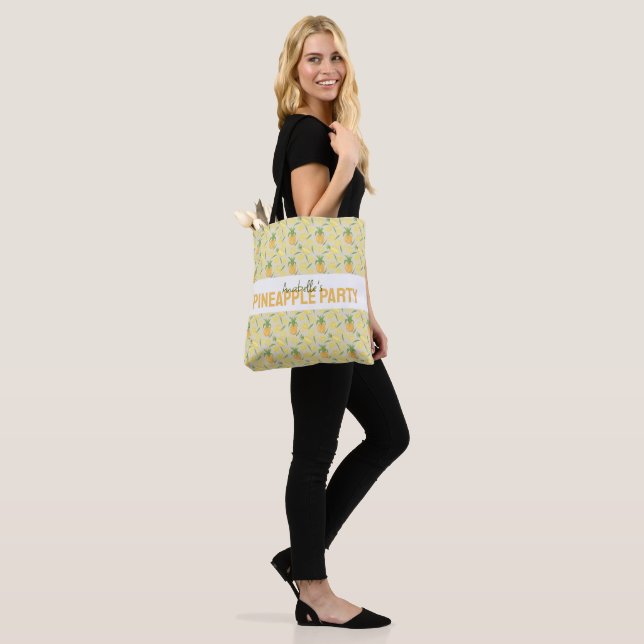 Fruit Basket Pattern Collection - Pineapples Tote Bag (On Model)