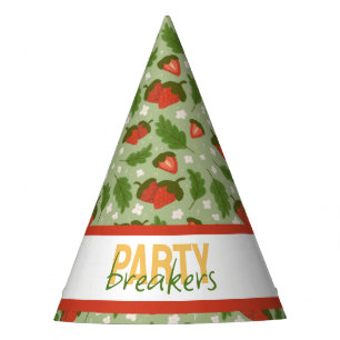 Fruit Basket Pattern Collection - Strawberries Party Hat