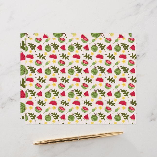 Fruit Basket Pattern Collection - Watermelon (Front/Back In Situ)
