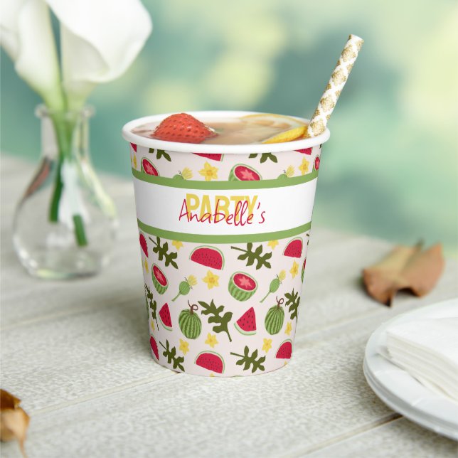 Fruit Basket Pattern Collection - Watermelon Paper Cups (Insitu)