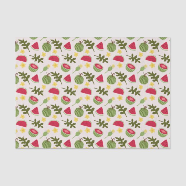 Fruit Basket Pattern Collection - Watermelon Tissue Paper (Front)