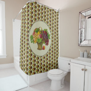Fruit Basket Vintage Art Shower Curtain