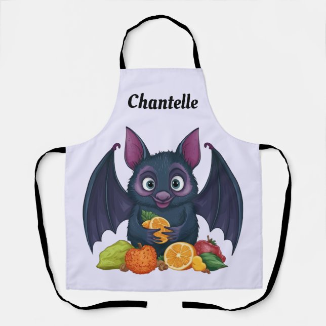 Fruit Bat Personalised Apron (Front)