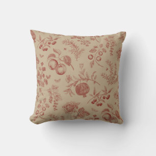 Fruit, berry and flowers. Autumn seamless pattern Cushion