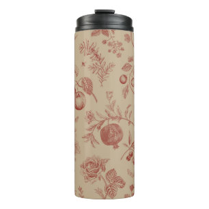 Fruit, berry and flowers. Autumn seamless pattern Thermal Tumbler