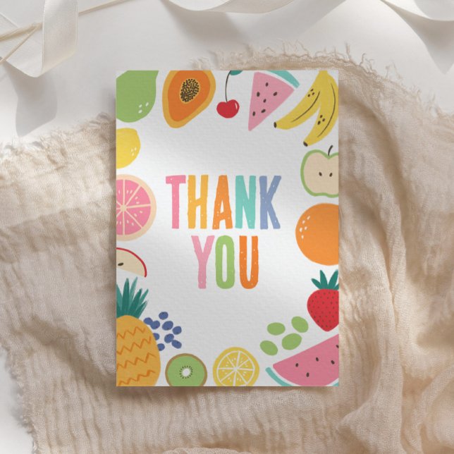 Fruit Birthday Party Thank You Card (Creator Uploaded)