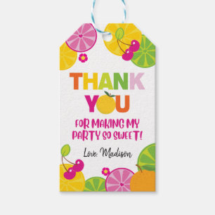 Fruit Birthday Thank You Favour Gift Tags