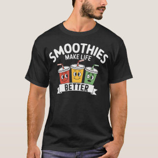 Fruit Blender Smoothies Beach Summer Food Lover T-Shirt