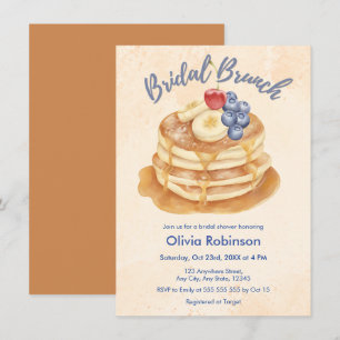 Fruit Blueberry Pancake Bridal Brunch BridalShower Invitation