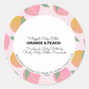 Fruit Body Butter Bath Branding Packaging Classic Round Sticker