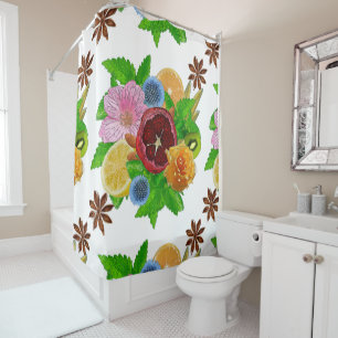 Fruit bouquet. shower curtain