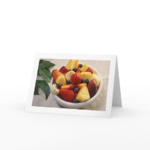 Fruit Bowl Folded Blank Greeting Card