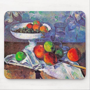 Fruit bowl, Glass and Apples, Cezanne Mouse Mat