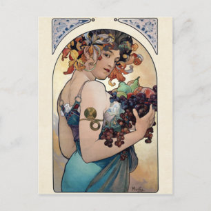 Fruit by Alfons Mucha 1897 Postcard