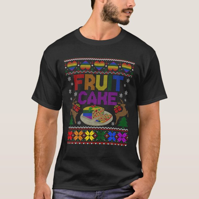 Fruit Cake Funny Gay Ugly Christmas Sweater LGBT (Front)
