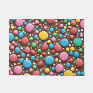 Fruit Candy Milk Chocolate Pattern Door Mat