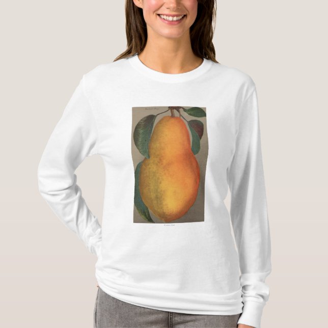 Fruit Chromo Lithograph of Bartlett Pear T-Shirt (Front)