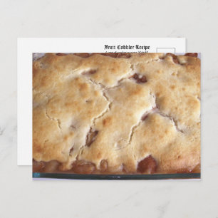 Fruit Cobbler Recipe Postcard
