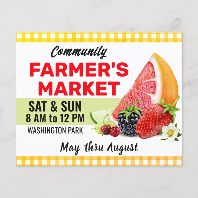 Fruit Cocktail Farmer's Market Flyer (Front)