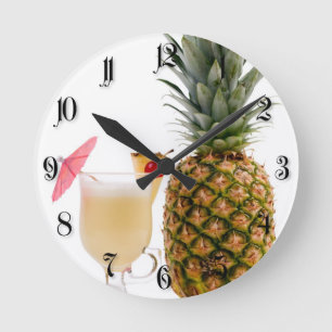 Fruit cocktail round clock
