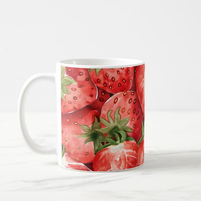 Fruit Cups - Strawberry Design Cermic Mug (Left)