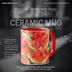Fruit Cups - Watermelon Design Ceramic Mug