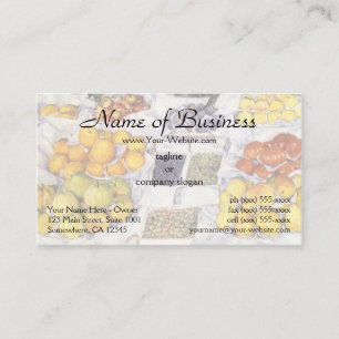 Fruit Displayed on a Stand by Gustave Caillebotte Business Card
